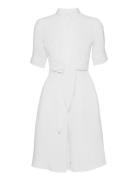 Linen Shirtdress Knælang Kjole White Lauren Ralph Lauren