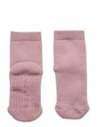 Cotton Socks - Anti-Slip Strømper Non-slip Pink Melton