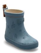 Basic Wellies W. Aop Gummistøvler Blue CeLaVi