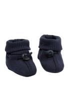 Booties, Merino Wool, Navy Shoes Baby Booties Navy Smallstuff