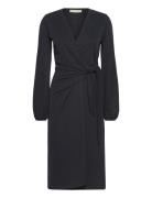 Catjaiw Wrap Dress Knælang Kjole Black InWear