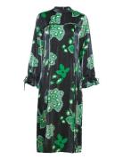 Objflora L/S Long Dress 125 Knælang Kjole Black Object