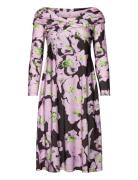 Fay, 1677 Slinky Heavy Jersey Knælang Kjole Purple STINE GOYA