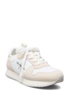 Runner Sock Laceup Ny-Lth Wn Low-top Sneakers White Calvin Klein