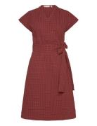 Edenaiw Wrap Dress Knælang Kjole Burgundy InWear