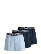 3P Woven Boxer Underwear Boxer Shorts Blue BOSS