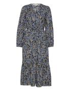 Srrillo Midi Dress Knælang Kjole Blue Soft Rebels