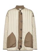 Louisa Loose Jacket Quiltet Jakke Beige Basic Apparel