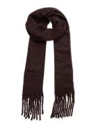 Scarf Big Fringe Solid Accessories Scarves Winter Scarves Brown Lindex