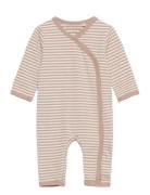 Wholesuit Y/D Stripe Langærmet Body Beige Fixoni