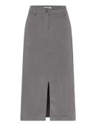 Mschhenrika Skirt Lang Nederdel Grey MSCH Copenhagen