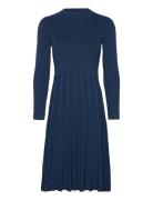 Henna Dress Dark Blue Knælang Kjole Navy Jumperfabriken