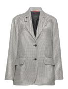 Cordelia Blazer Cool Check Blazers Single Breasted Blazers White Naja ...