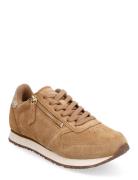 Ydun Suede Zipper Low-top Sneakers Brown WODEN