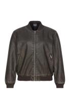 Carella Faux Leather Wash Bomber Otw Læderjakke Skindjakke Black ONLY ...