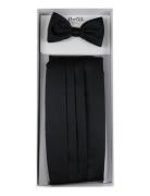 Polyester Cummerbund Set Butterfly Black Portia 1924