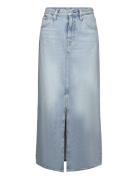 Viktoria Long Skirt Wmn Lang Nederdel Blue G-Star RAW