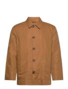 Cotton Linen Jacket Tynd Jakke Brown GANT