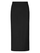 Tannymd Long Skirt Knælang Nederdel Black Modström