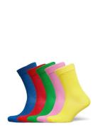 5-Pack Solid Socks Underwear Socks Regular Socks Blue Happy Socks
