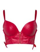 Manu Pp Push Ll Lingerie Bras & Tops Push Up Bras Red Hunkemöller