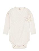 Pointelle Heart Crossover Body Ls Bodies Wrap Bodies Cream Copenhagen ...