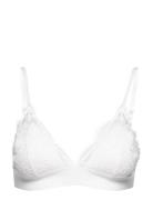 Bra Nora Triangle Bralette Lingerie Bras & Tops Soft Bras Bralette Whi...