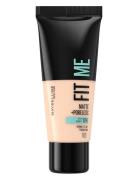 Maybelline New York Fit Me Matte + Poreless Foundation 101 True Ivory ...