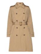 Belted Double-Breasted Trench Coat Trenchcoat Frakke Beige Lauren Ralp...