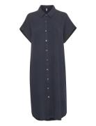 Cuelina Kaftan Dress Knælang Kjole Navy Culture