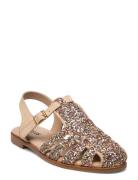 Sandals - Flat - Closed Toe - Op Flade Sandaler Gold ANGULUS