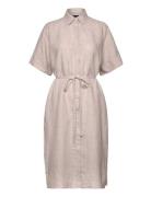 Relaxed Ss Linen Shirt Dress Knælang Kjole Beige GANT