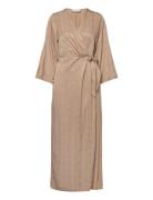 Slftyra 34 Ankle Wrap Dress B Knælang Kjole Brown Selected Femme