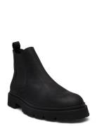 Cph128M Waxed Nabuc Black Støvlet Chelsea Boot Black Copenhagen Studio...