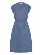 Dresses Light Woven Knælang Kjole Blue Esprit Casual