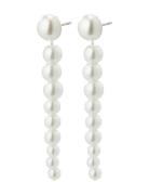 Beat Pearl Earrings Ørestickere Smykker Silver Pilgrim