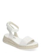 Sporty Wedge Rope Su Con Sko Med Kilehæl White Calvin Klein