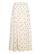 Sunsetll Maxi Skirt Lang Nederdel Cream Lollys Laundry