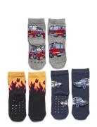 Sock 3 P Sb Emergency Vehicles Strømper Non-slip Multi/patterned Linde...