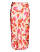 Vidinna Hw Printed Skirt /5 Knælang Nederdel Pink Vila