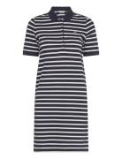 Striped Shield Ss Pique Polo Dress Kort Kjole Blue GANT