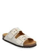 Sl Noelle Raffia Flade Sandaler White Scholl