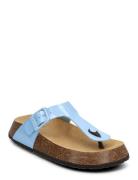 Sl Anais 24 Pu Leather Flade Sandaler Blue Scholl