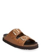 Sl Beatriz Leather Flade Sandaler Brown Scholl