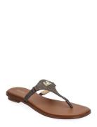 Jillian Thong Flade Sandaler Brown Michael Kors