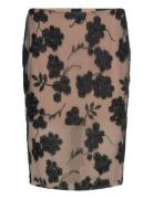 Flower Beads Pencil Skirt Kort Nederdel Brown ROTATE Birger Christense...