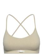 Alice Ribbed Strap Bra Lingerie Bras & Tops Sports Bras - All Green Bj...