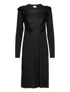 Dress Long Sleeve Knælang Kjole Black Noa Noa