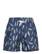 Swim Shorts, Aop Badeshorts Navy Color Kids