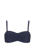 Bikinibra Padded Swimwear Bikinis Bikini Tops Bandeau Bikinitops Navy ...